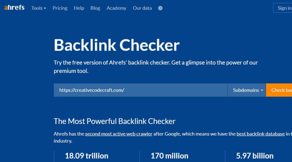 از یک جستجوگر بک لینک شخص ثالث استفاده کنید | Backlink Checker
